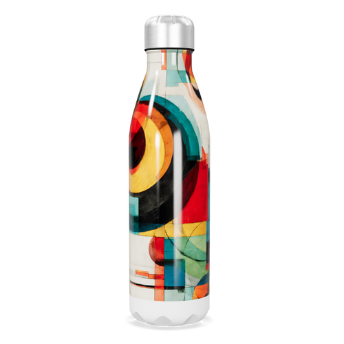 Garrafa Inox - Estampa Colorida Abstrata