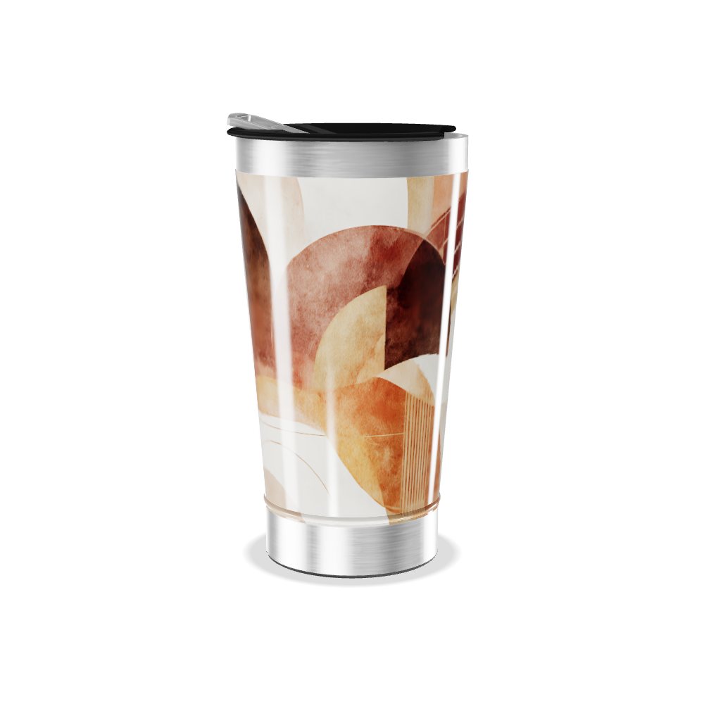 Copo Térmico - Abstrato Marrom e Bege