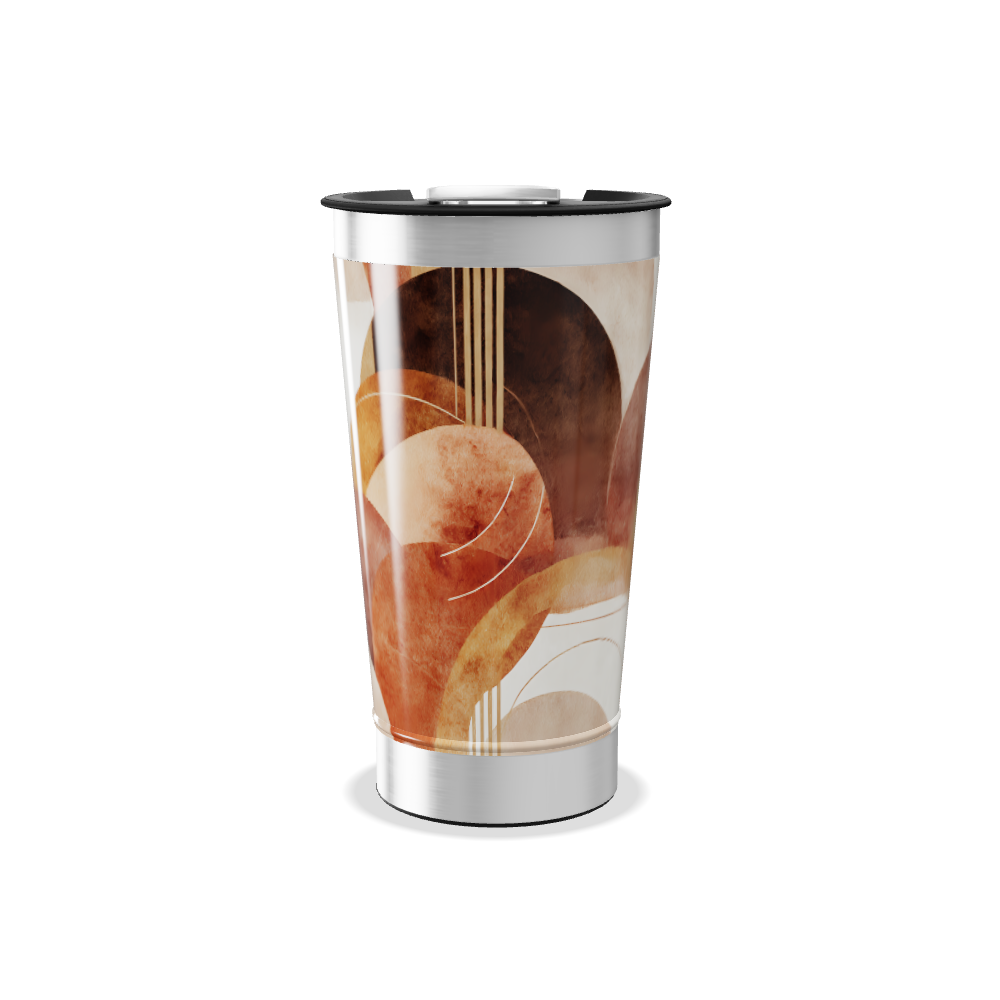 Copo Térmico - Abstrato Marrom e Bege