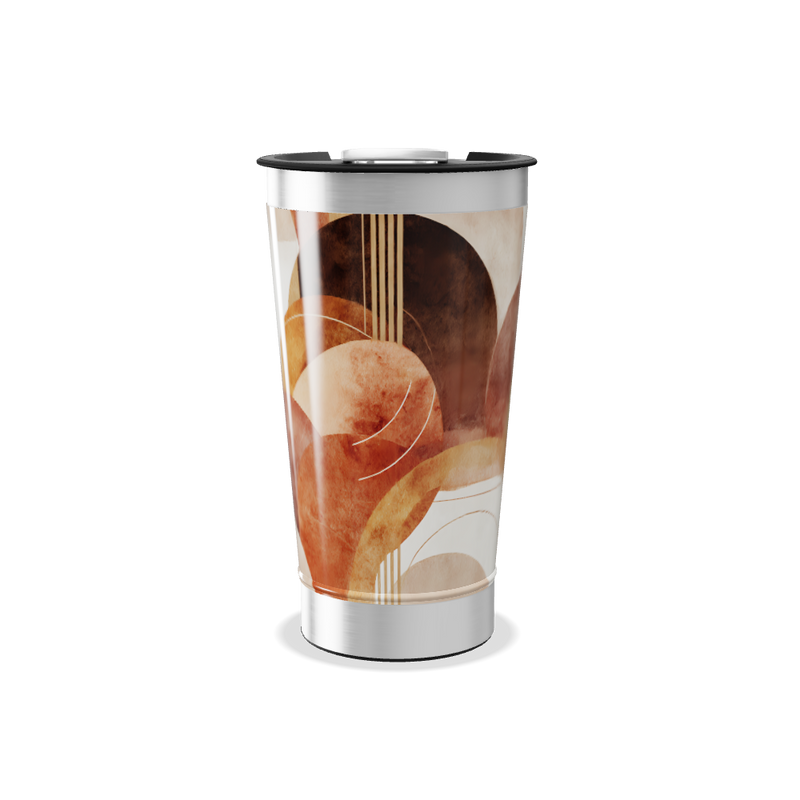 Copo Térmico - Abstrato Marrom e Bege