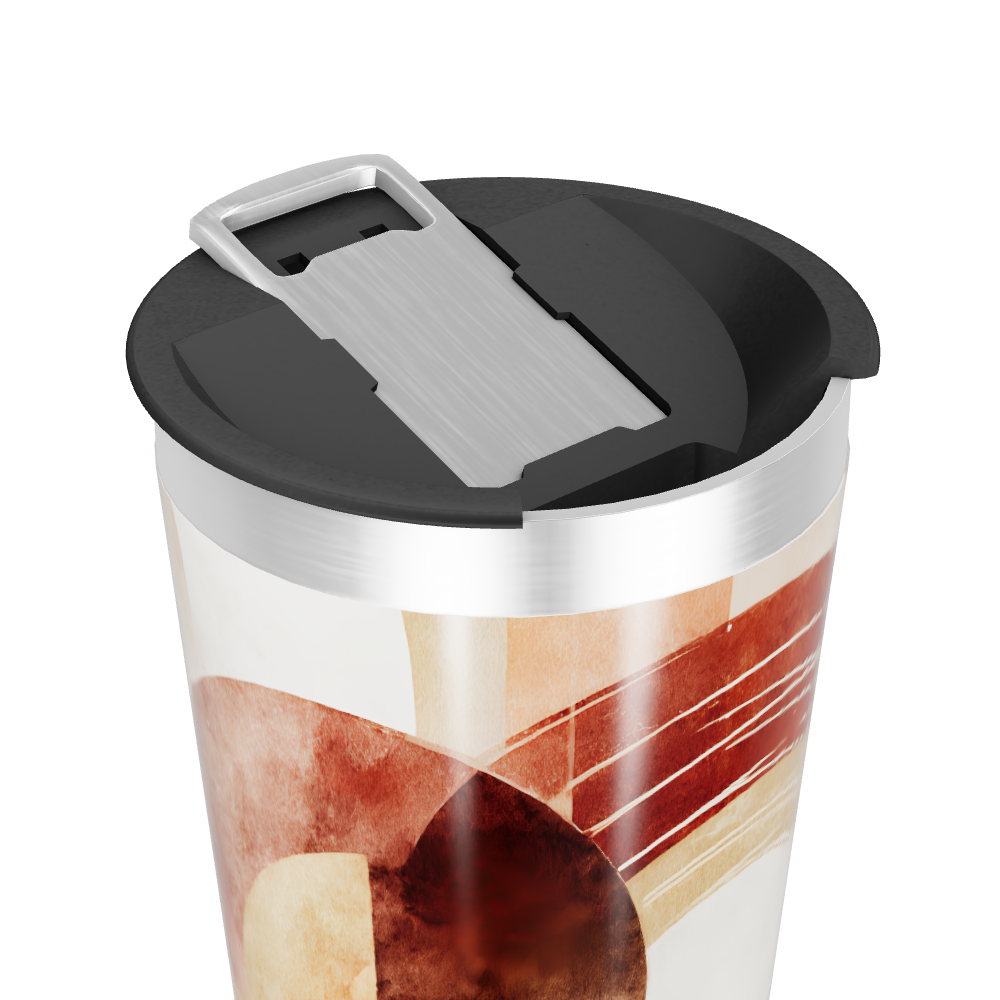 Copo Térmico - Abstrato Marrom e Bege