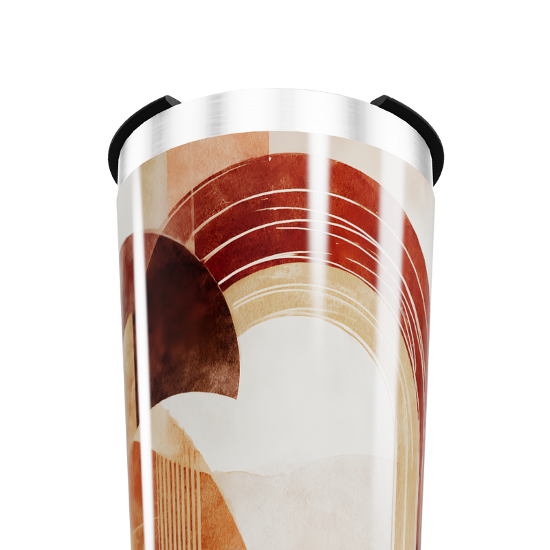 Copo Térmico - Abstrato Marrom e Bege