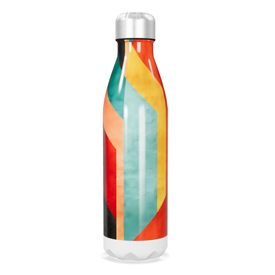 Garrafa Inox - Colorida com Design Geométrico