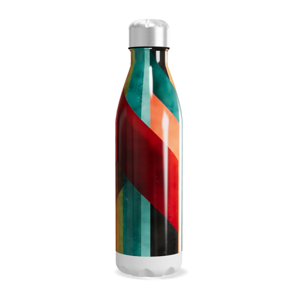 Garrafa Inox - Colorida com Design Geométrico