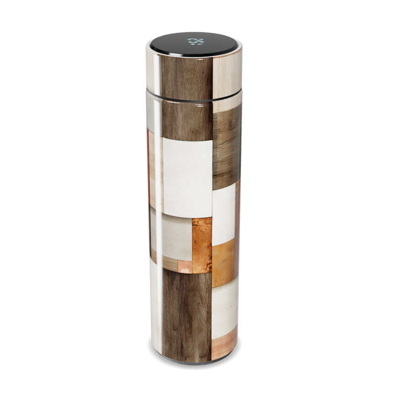 Garrafa Térmica Touch Estampa Madeira Colorida