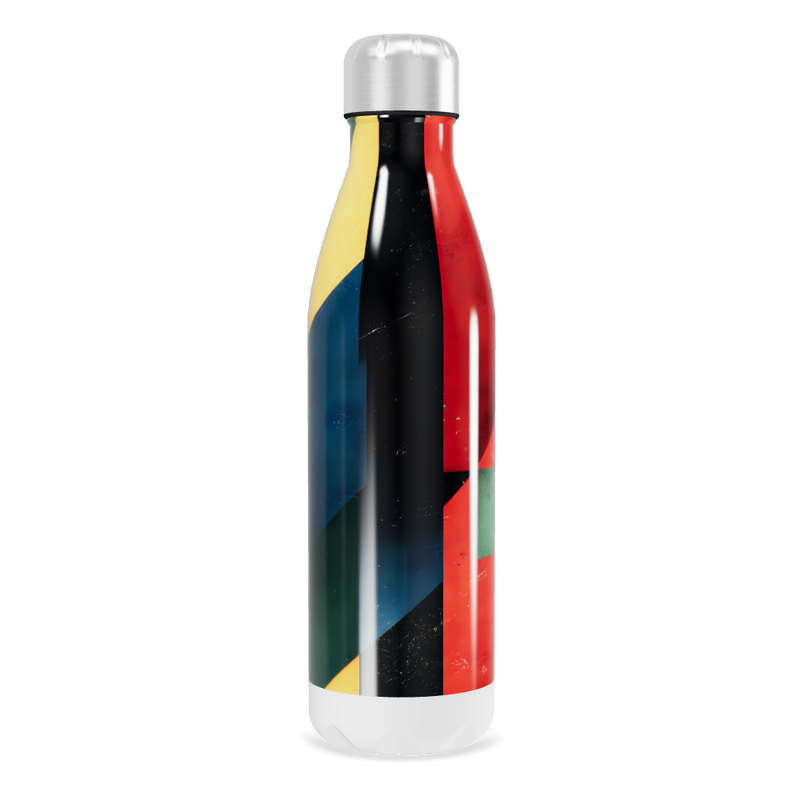 Garrafa Inox - Estampa Geométrica Colorida
