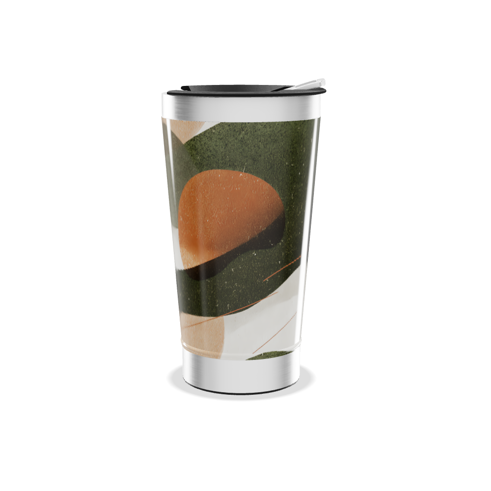 Copo Térmico - Design Geométrico Colorido