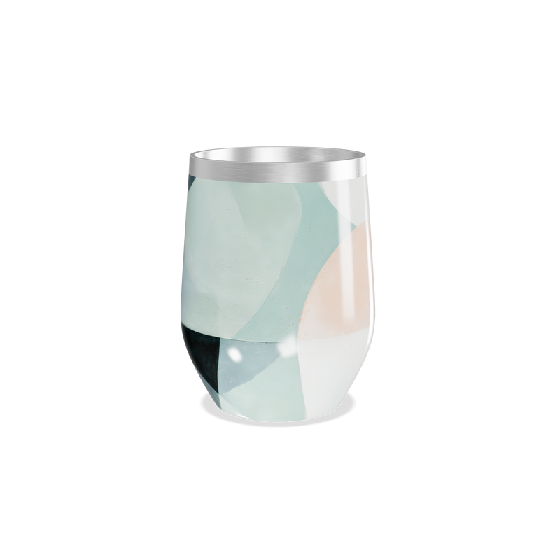 Copo Térmico Slim - Geométrico Azul Aço Inox