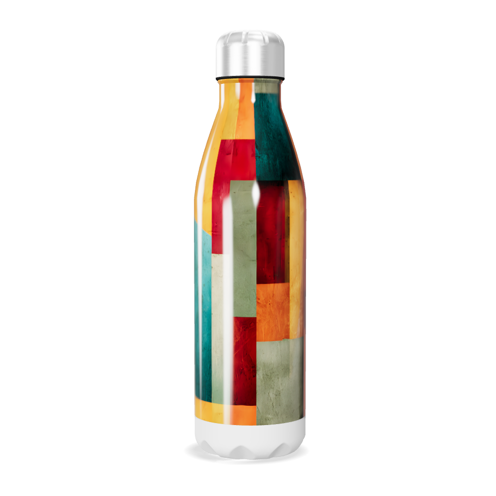 Garrafa Inox - Estampa Colorida Geométrica