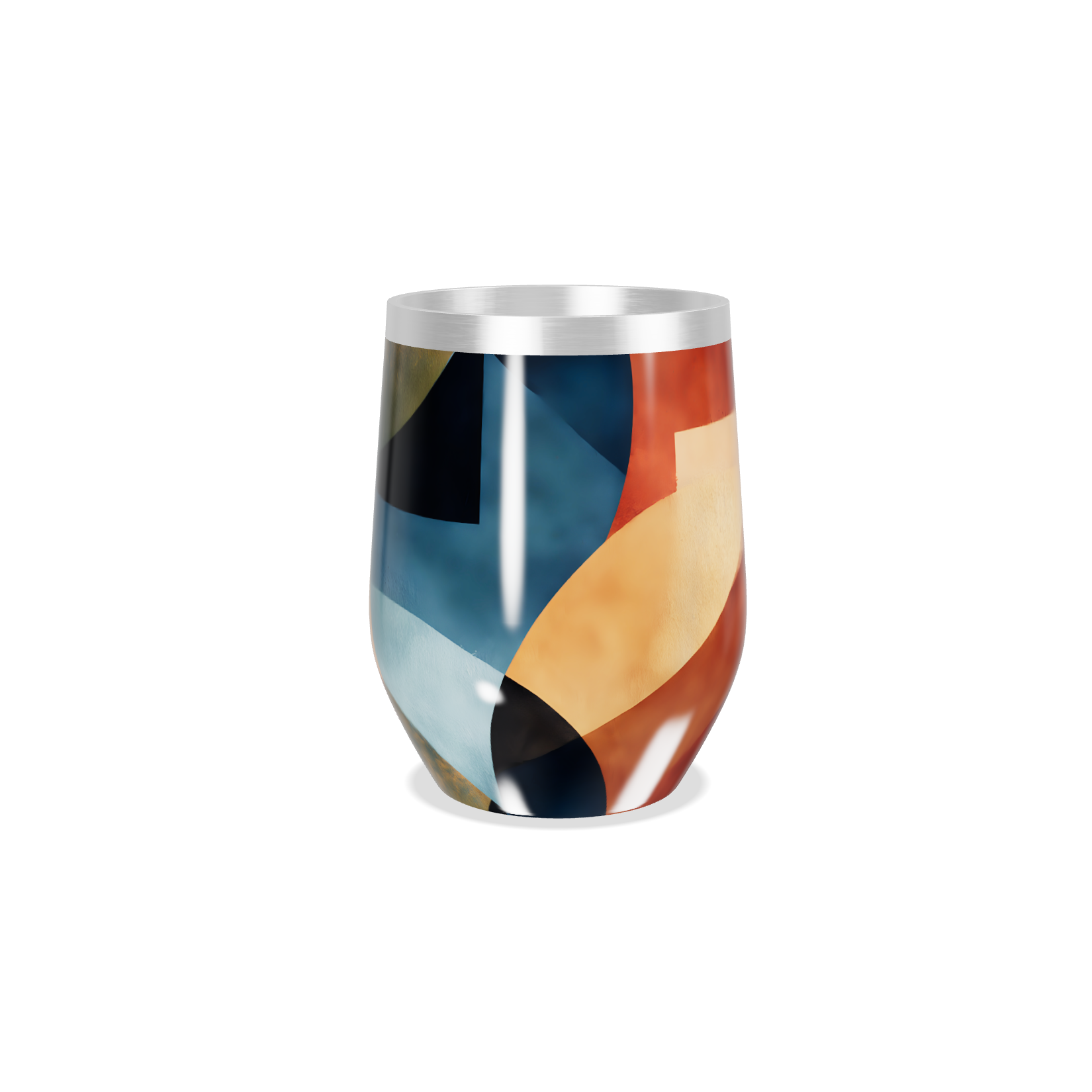 Copo Térmico Slim - Colorido Abstrato Aço Inox