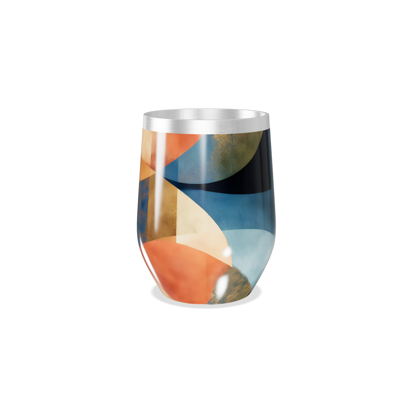 Copo Térmico Slim - Colorido Abstrato Aço Inox