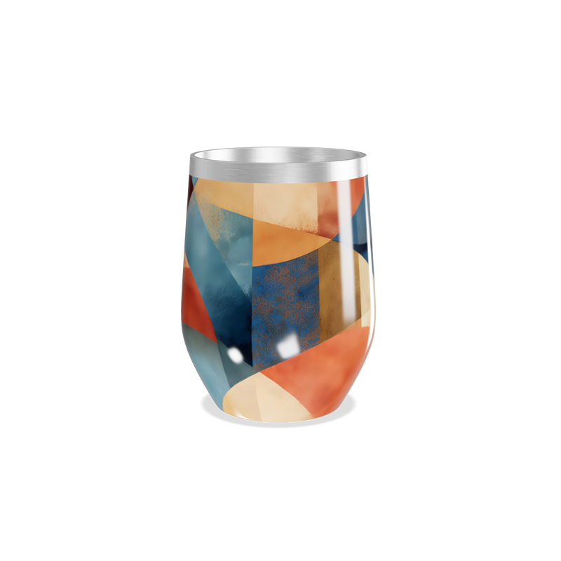 Copo Térmico Slim - Colorido Abstrato Aço Inox