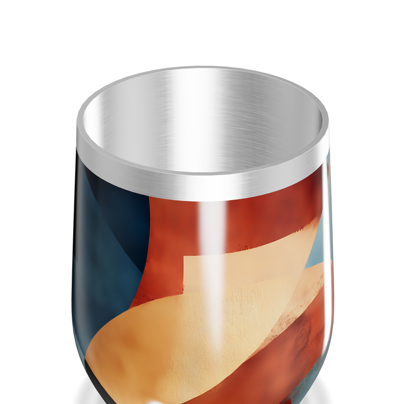 Copo Térmico Slim - Colorido Abstrato Aço Inox