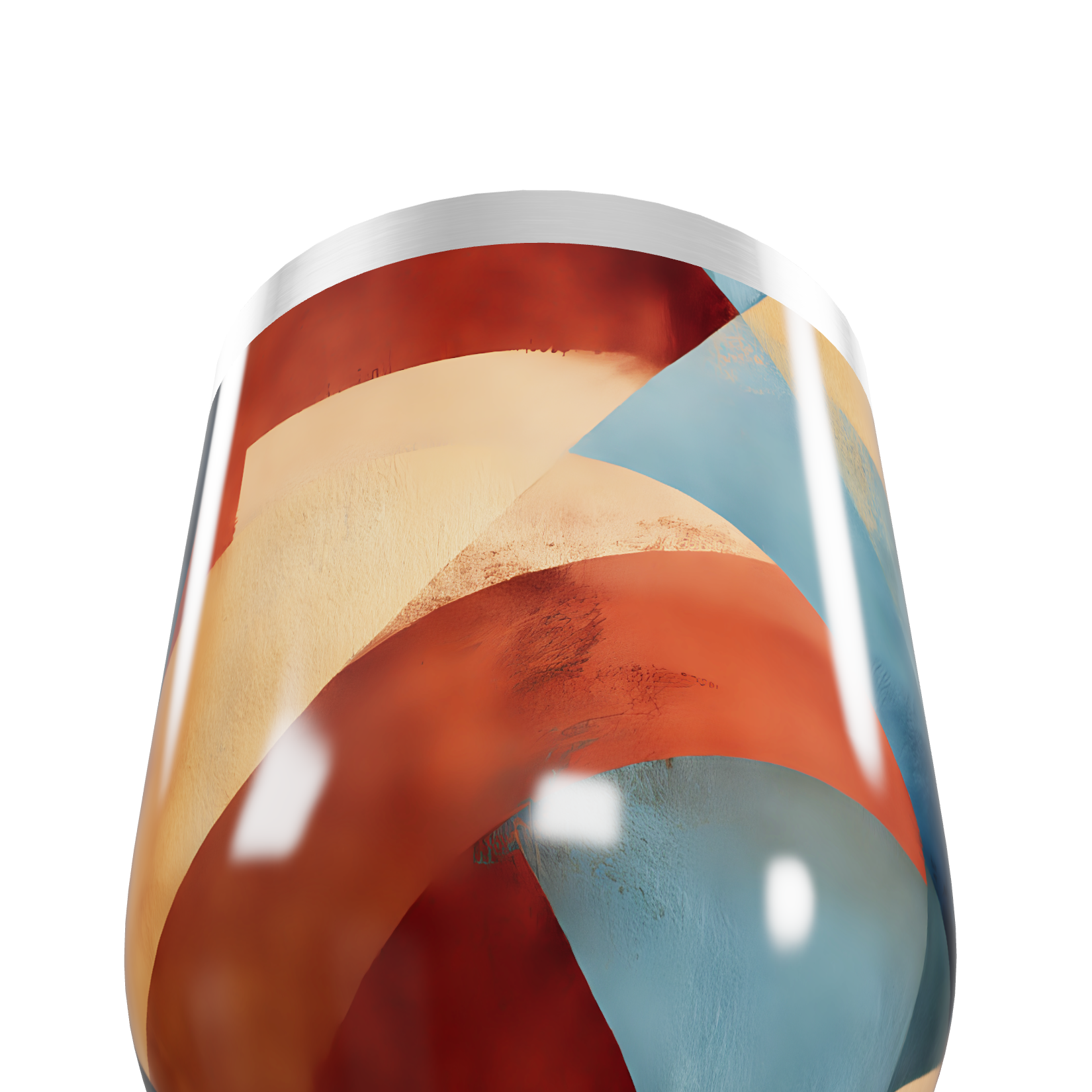 Copo Térmico Slim - Colorido Abstrato Aço Inox