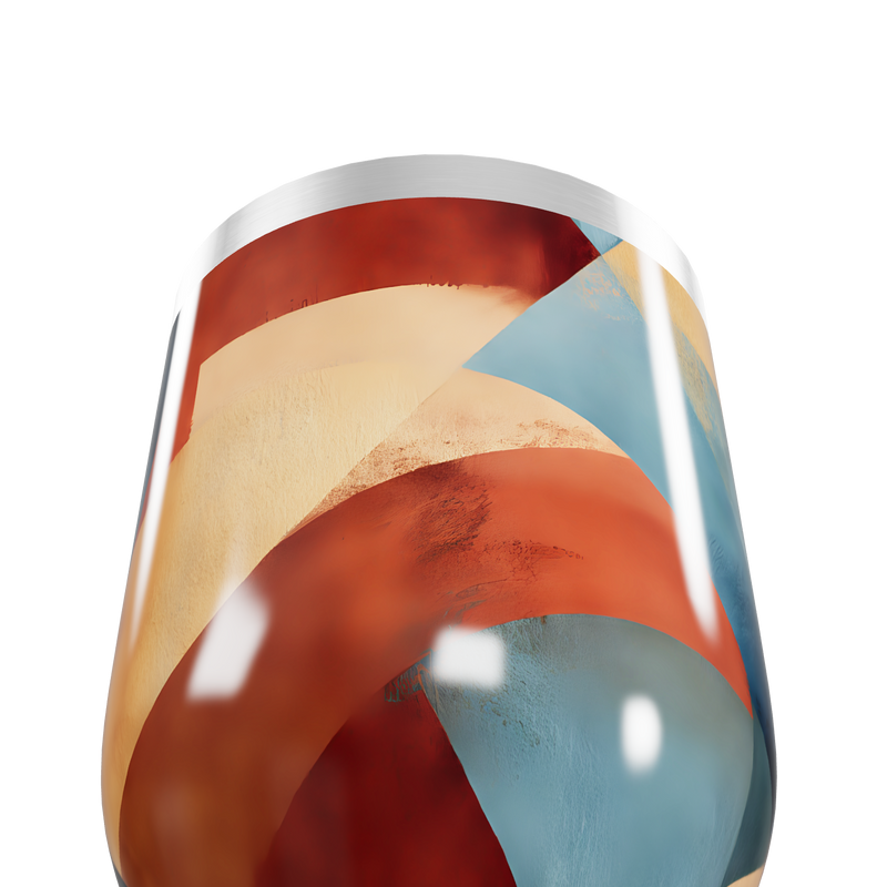 Copo Térmico Slim - Colorido Abstrato Aço Inox