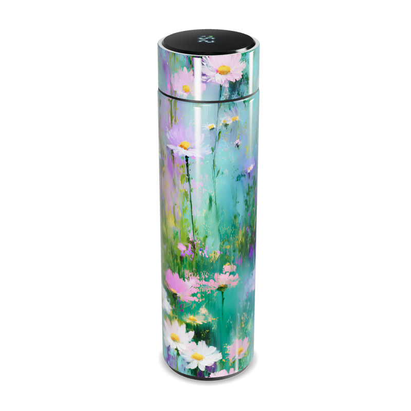 Garrafa Térmica Touch - Floral Azul