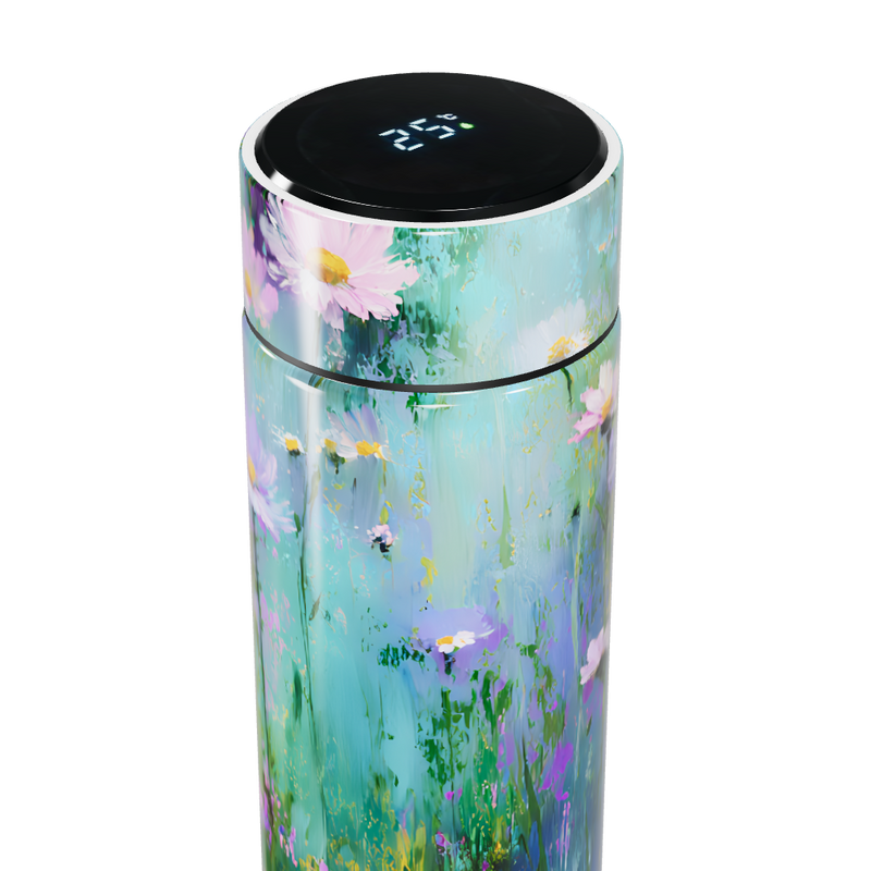 Garrafa Térmica Touch - Floral Azul