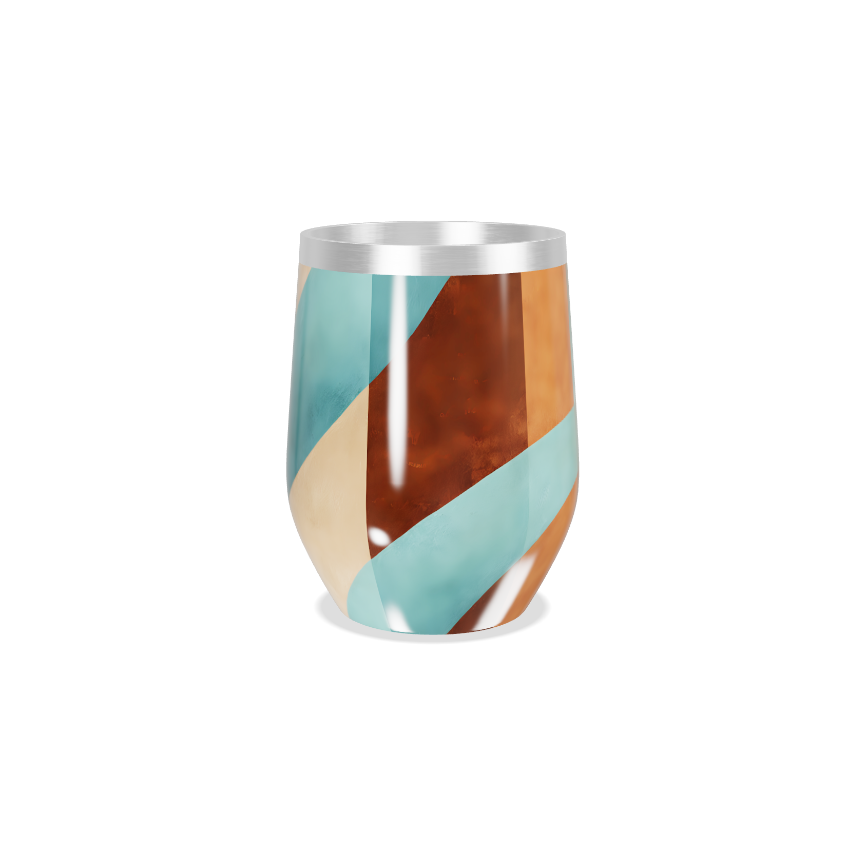 Copo Térmico Slim - Estampa Geométrica Colorida