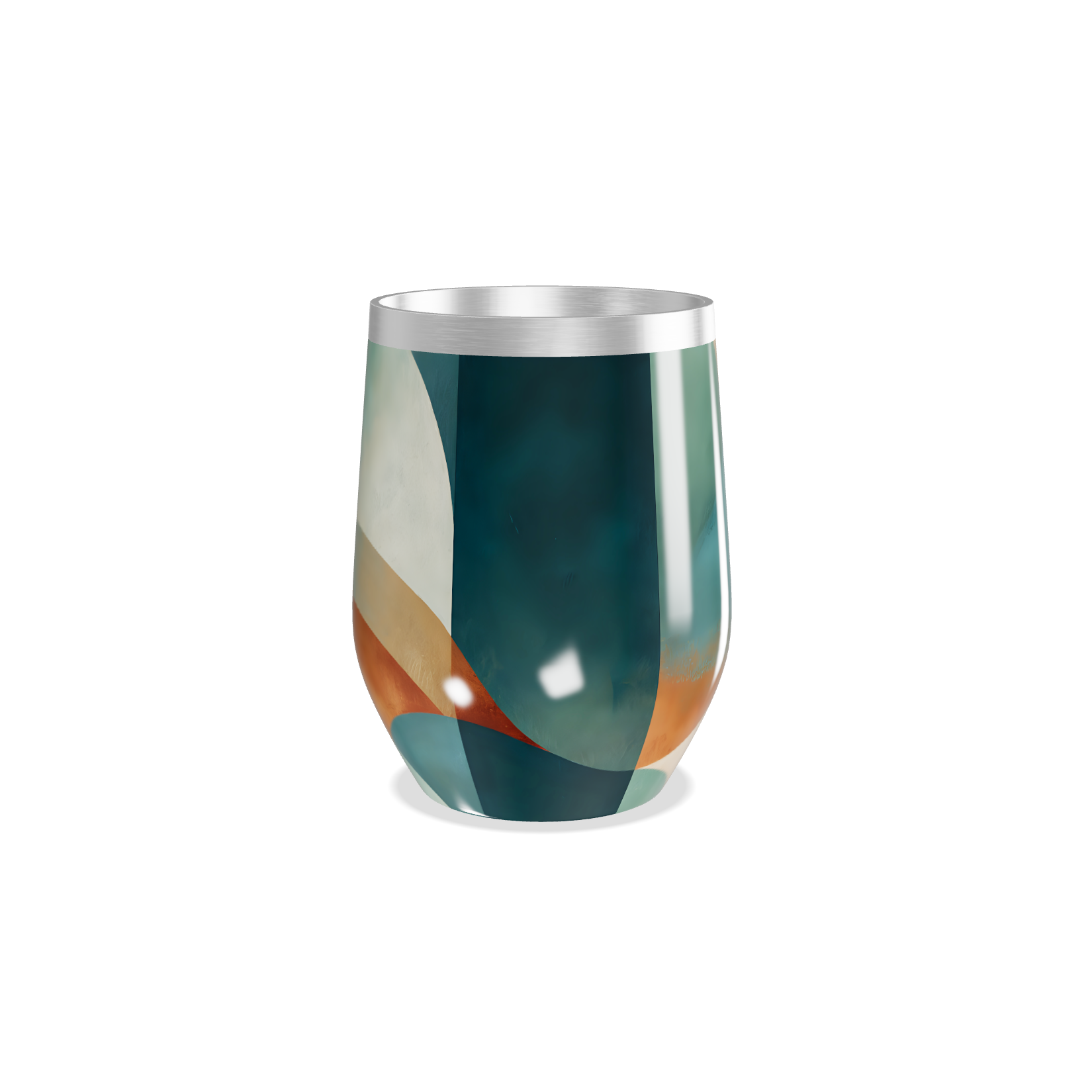 Copo Térmico Slim - Estampa Geométrica Colorida