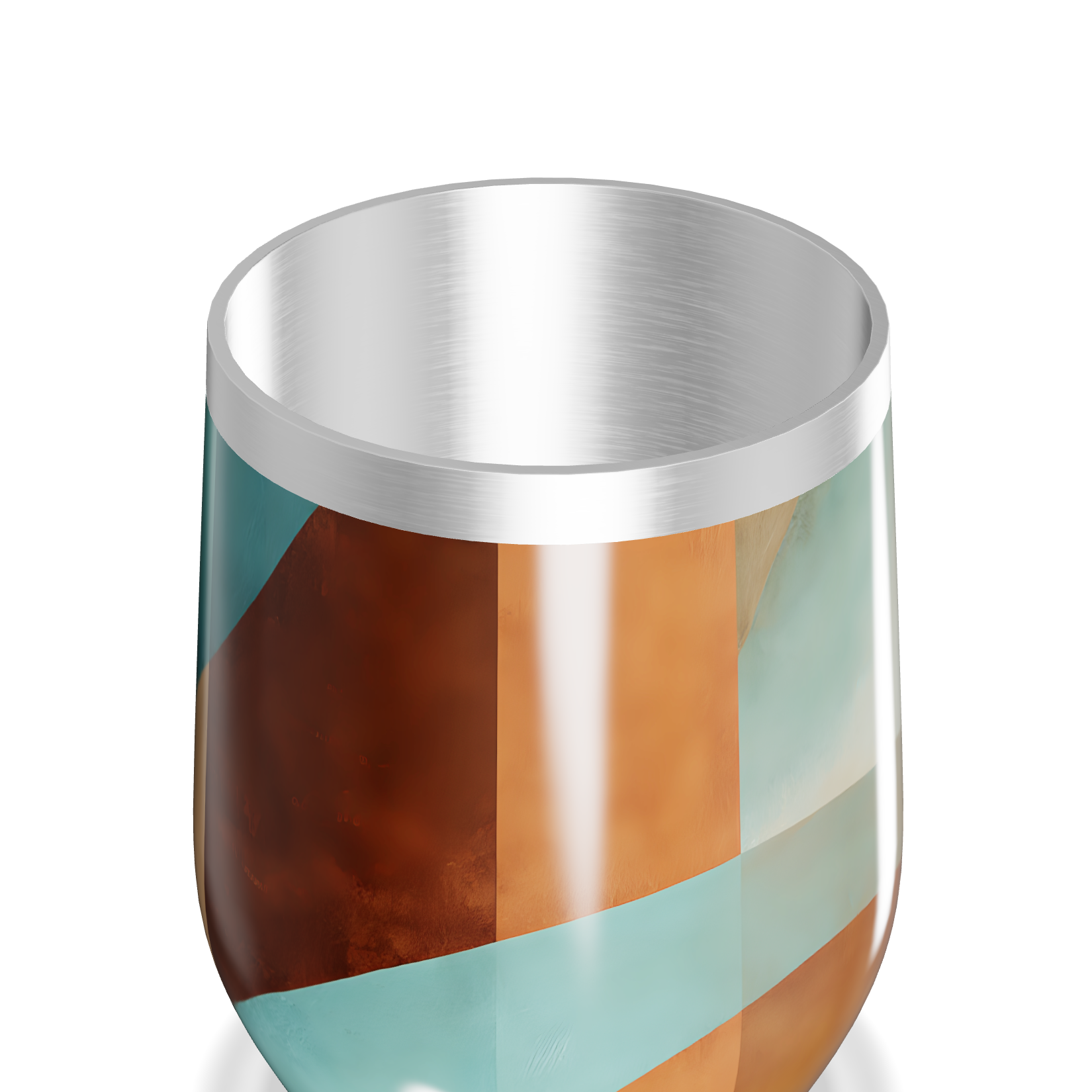 Copo Térmico Slim - Estampa Geométrica Colorida