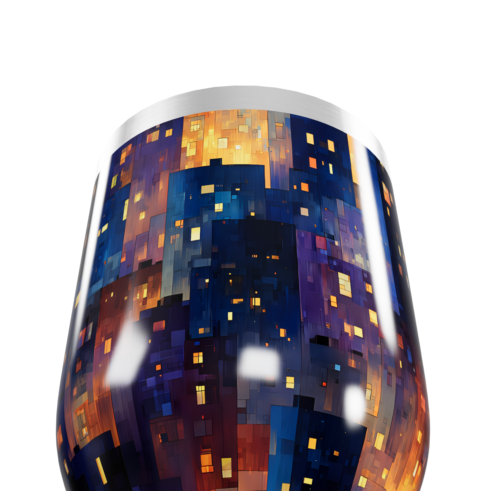 Copo Térmico Slim - Estampa Noturna Colorida