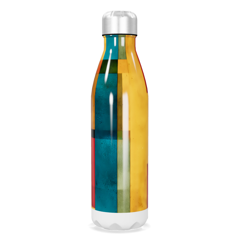 Garrafa Inox - Colorida com Estampa Geométrica