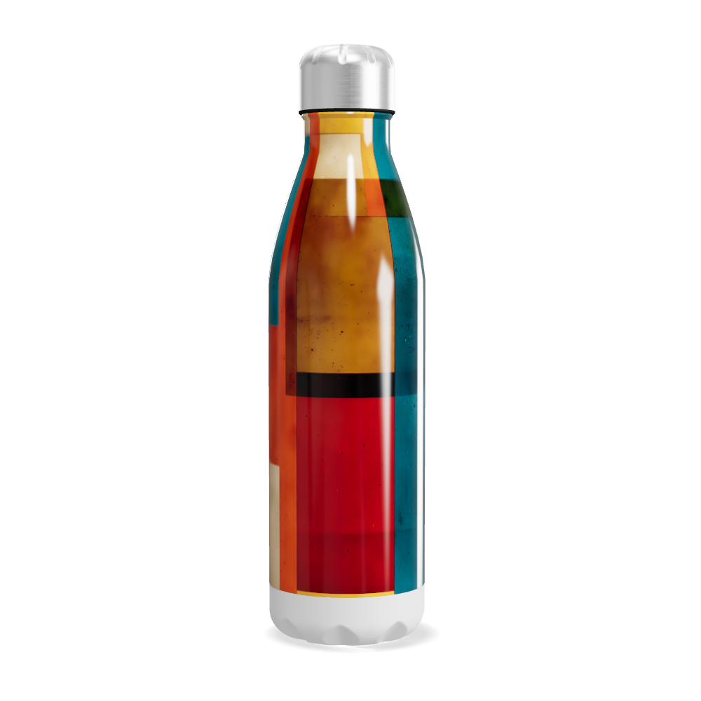 Garrafa Inox - Colorida com Estampa Geométrica