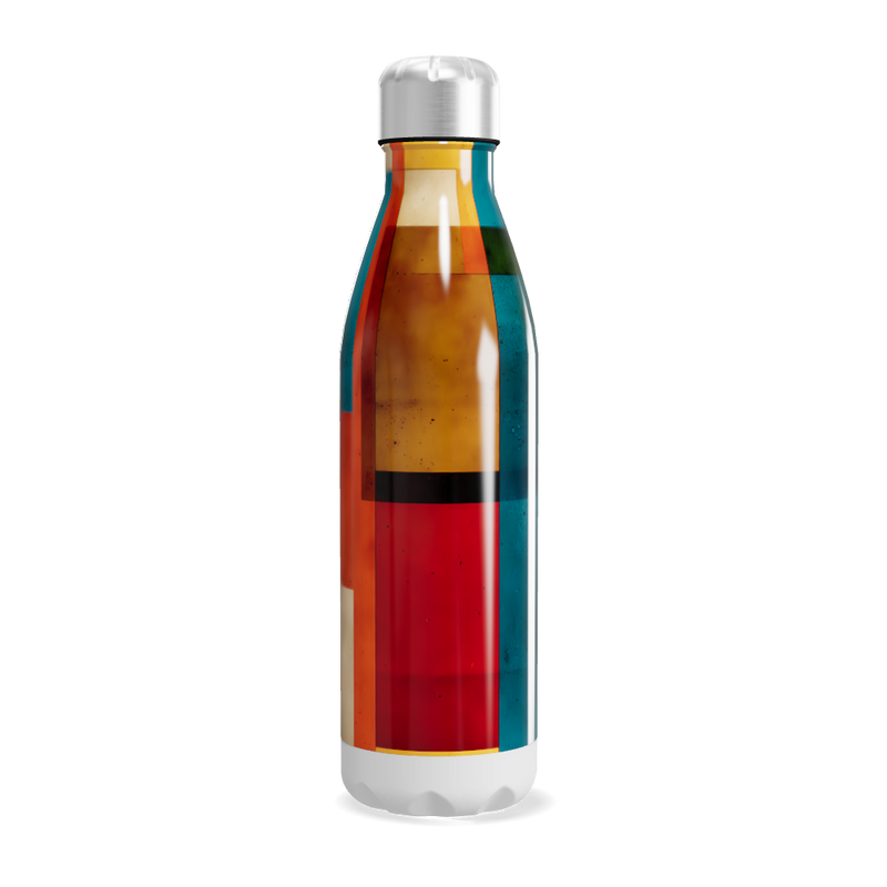 Garrafa Inox - Colorida com Estampa Geométrica