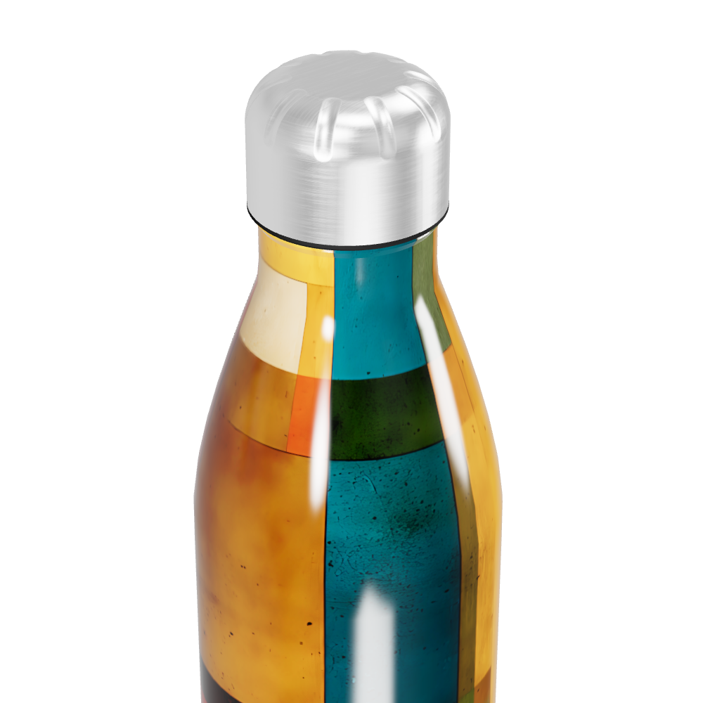 Garrafa Inox - Colorida com Estampa Geométrica