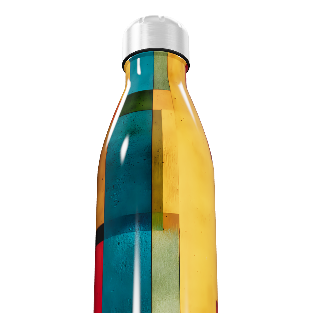 Garrafa Inox - Colorida com Estampa Geométrica