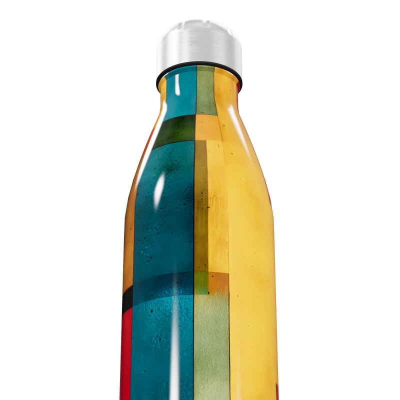 Garrafa Inox - Colorida com Estampa Geométrica