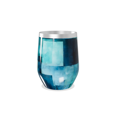 Copo Térmico Slim - Azul Abstrato Inox
