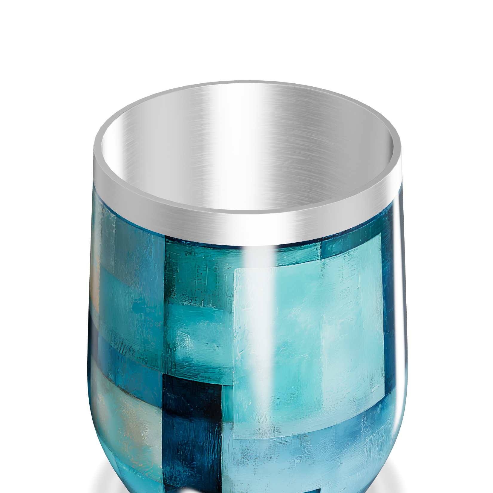 Copo Térmico Slim - Azul Abstrato Inox