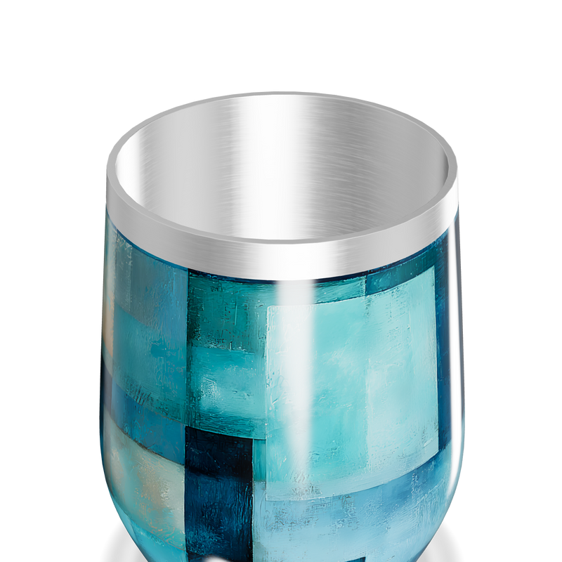 Copo Térmico Slim - Azul Abstrato Inox