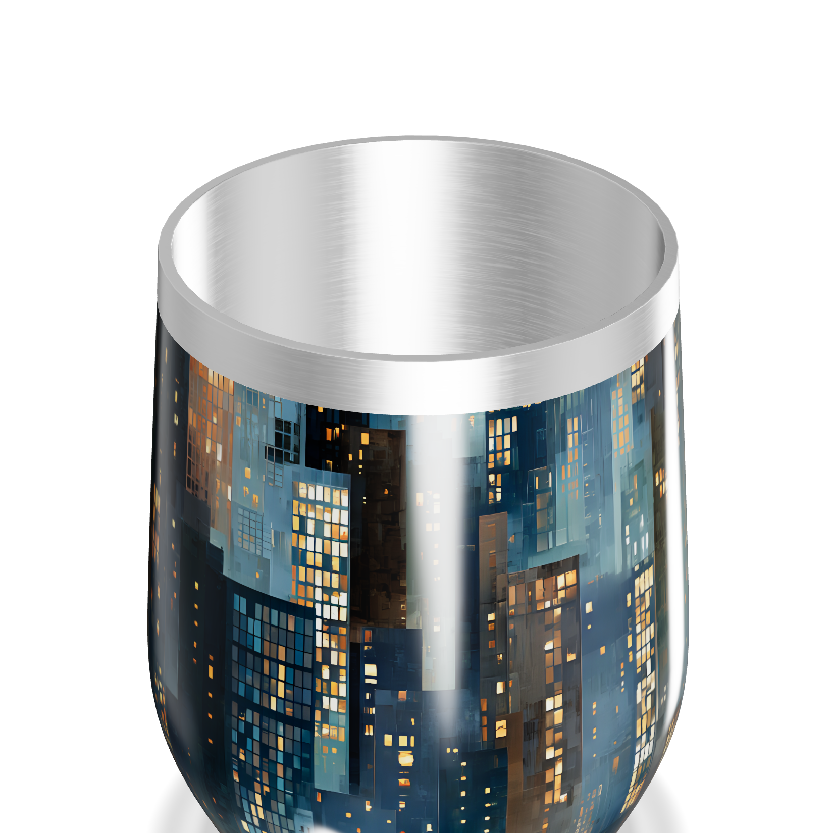 Copo Térmico Slim - Cidade Noturna Aço Inox