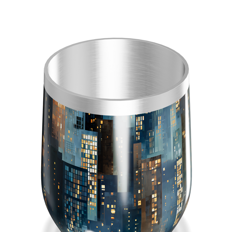 Copo Térmico Slim - Cidade Noturna Aço Inox