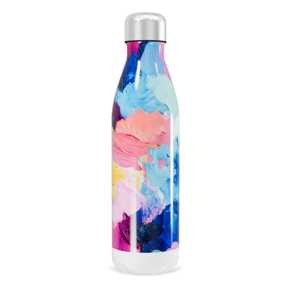 Garrafa Inox - Estampa Colorida Abstrata