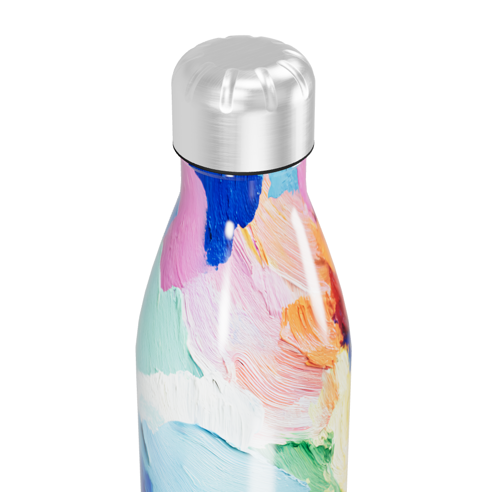 Garrafa Inox - Estampa Colorida Abstrata