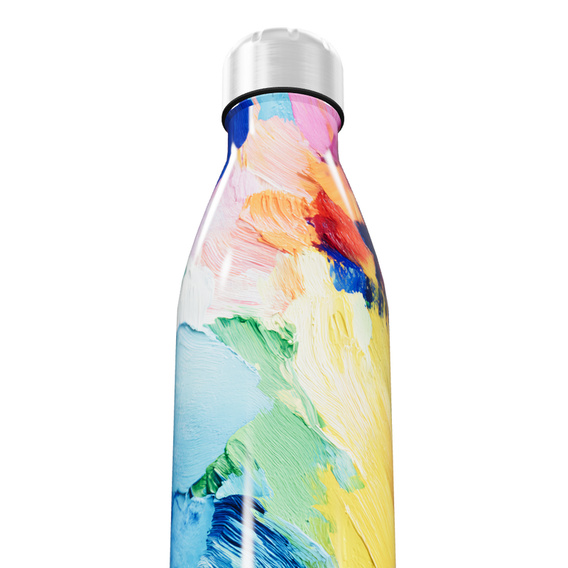 Garrafa Inox - Estampa Colorida Abstrata