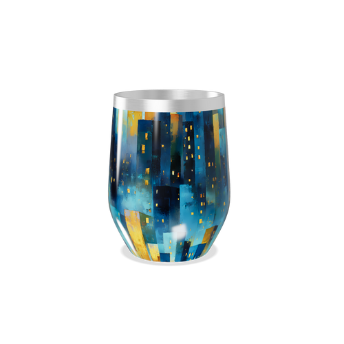 Copo Térmico Slim - Estampa Urbana Azul