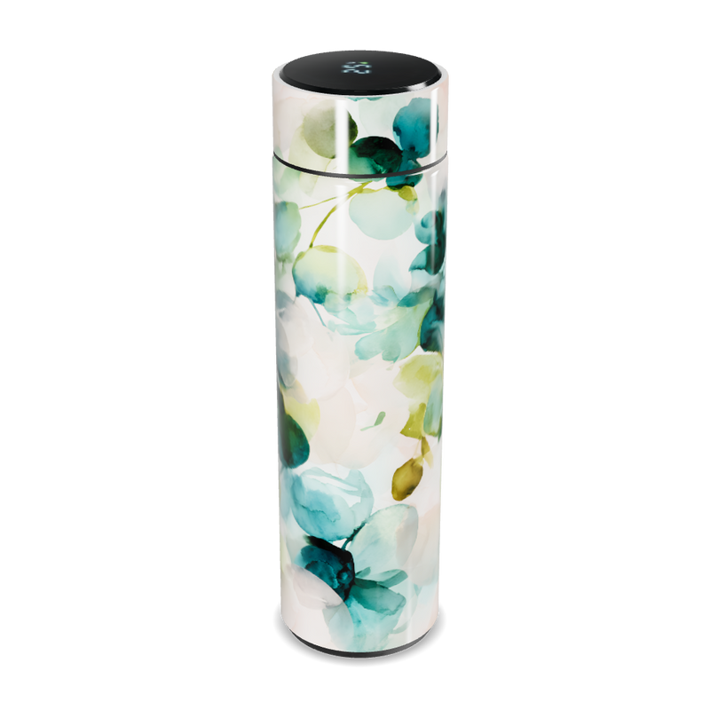 Garrafa Térmica Touch - Floral Multicolor Aço