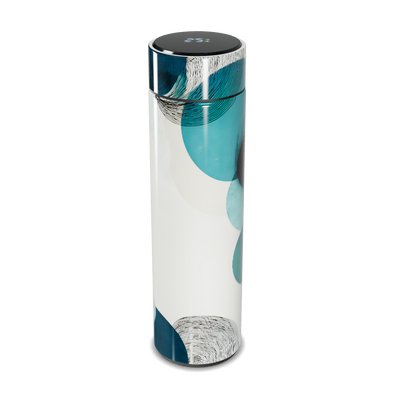Garrafa Térmica Touch - Azul com Estampa Moderna