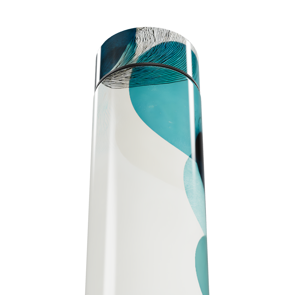 Garrafa Térmica Touch - Azul com Estampa Moderna