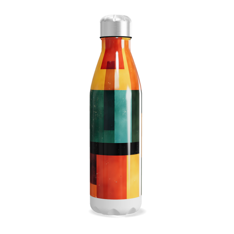 Garrafa Inox Estampada - Geométrica Multicolorida