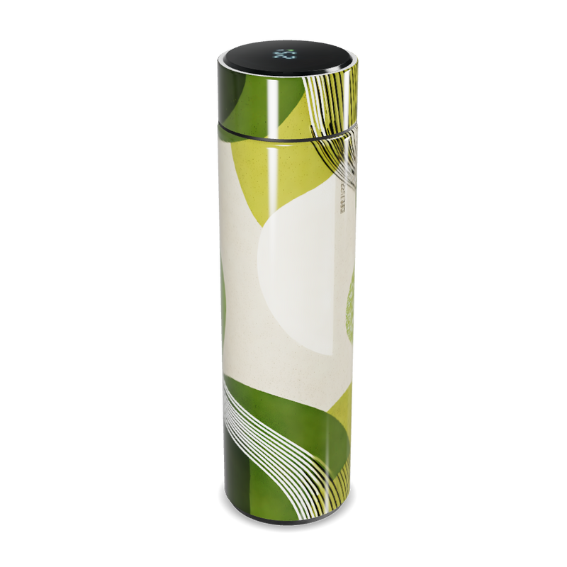 Garrafa Térmica Touch - Estampa Verde Abstrata