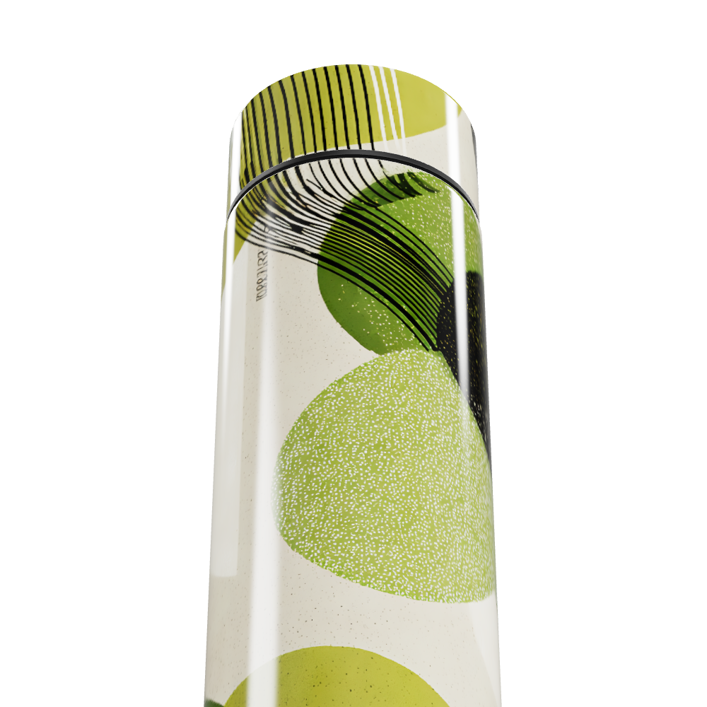 Garrafa Térmica Touch - Estampa Verde Abstrata