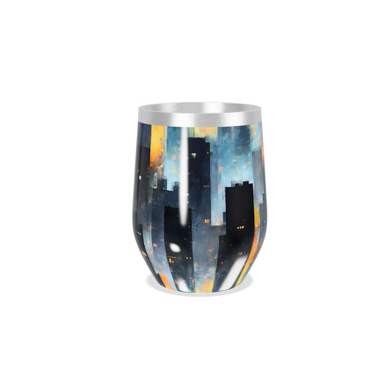 Copo Térmico Slim - Cidade Noturna Inox