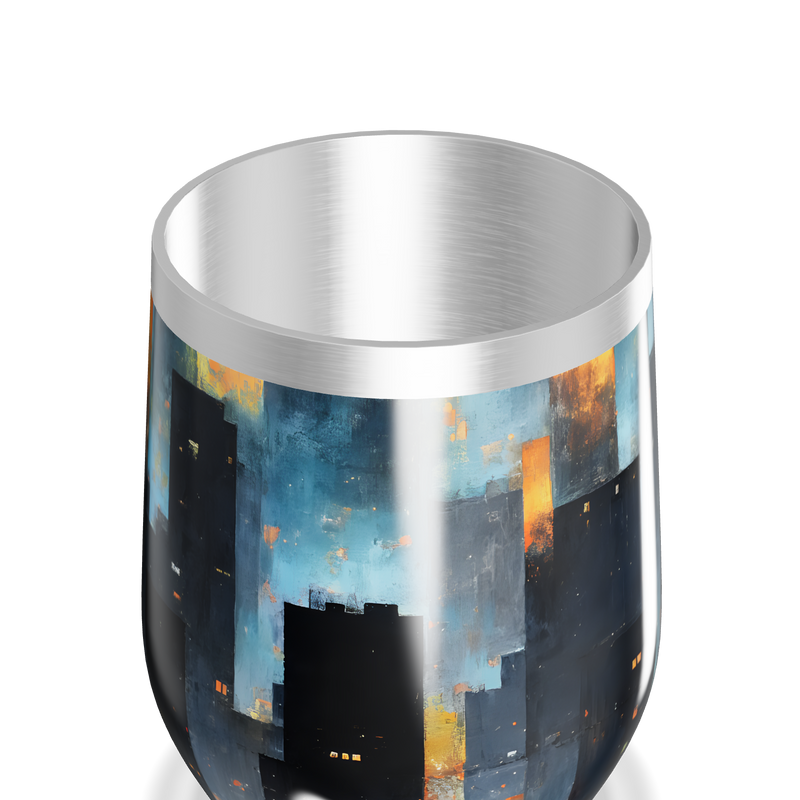 Copo Térmico Slim - Cidade Noturna Inox