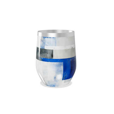 Copo Térmico Slim - Azul Metálico Abstrato