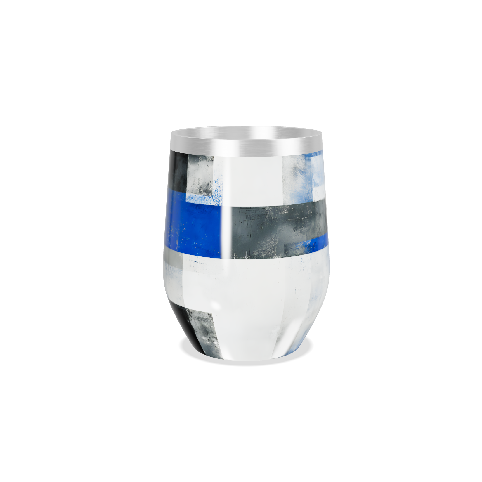 Copo Térmico Slim - Azul Metálico Abstrato